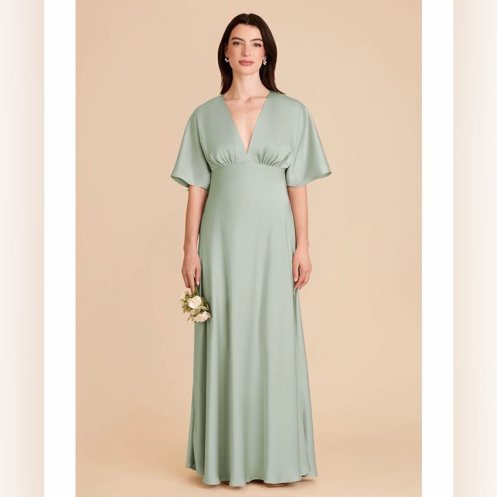 Birdy Grey Sage Green V-Neck Maxi Dress